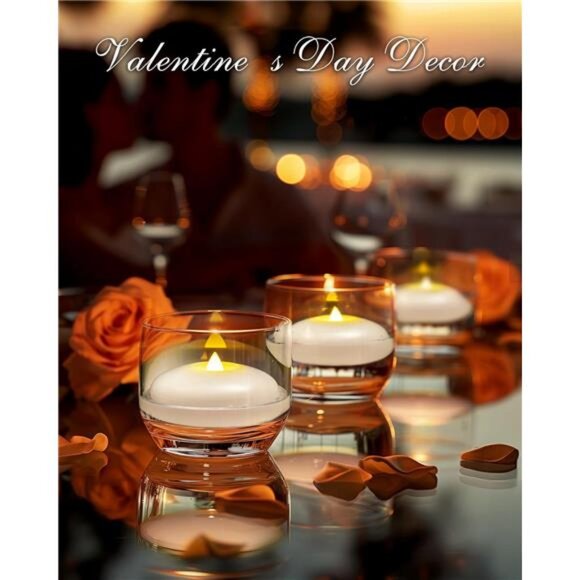 24 Pack 3” Flameless Led Floating Candles, 200 Hour White Battery Operate - Picture 5 of 7